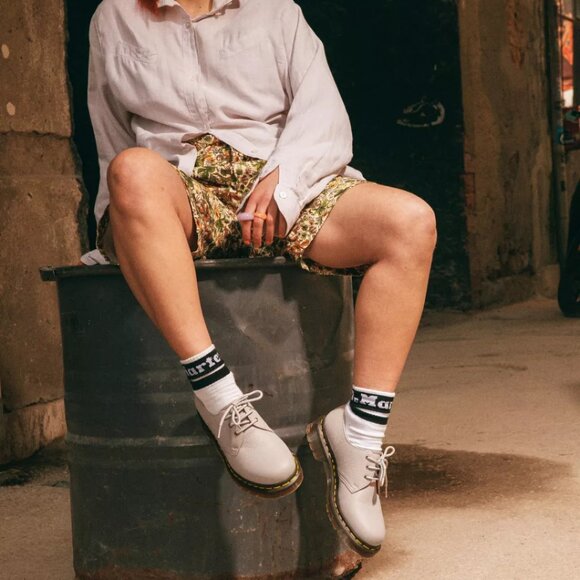 Dr. Martens 1461 Platform Oxfords — Vintage Taupe Leather — Women’s 8 NIB - Picture 13 of 13